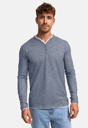 Indicode Langarmshirt INColeson Grau/Dunkelblau/Hellgrau/Dunkelgrau