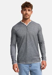 Indicode Langarmshirt INColeson Dunkelgrau/Hellgrau/Grau/Dunkelblau