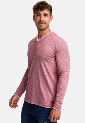 Indicode Langarmshirt INColeson Rosa/Rot