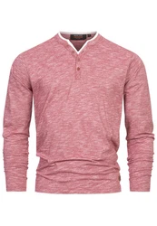 Indicode Langarmshirt INColeson Rosa/Rot