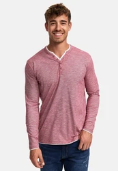 Indicode Langarmshirt INColeson Rosa/Rot