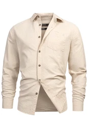 Indicode Langarmhemd INCaix Khaki/Beige