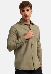Indicode Langarmhemd INCaix Khaki/Braun/Dunkelgrün