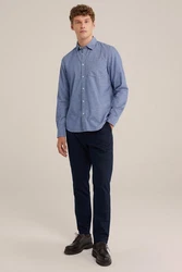 WE Fashion Businesshemd Dunkelblau/Hellblau/Blau