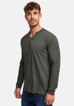 Indicode Langarmshirt INKilsone Dunkelgrün/Khaki