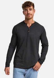 Indicode Langarmshirt INKilsone Dunkelgrau/Grau/Hellgrau