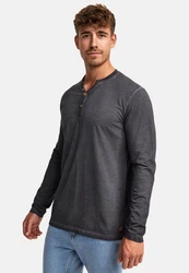 Indicode Langarmshirt INKilsone Dunkelgrau/Grau/Hellgrau