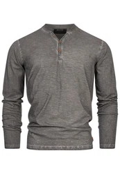 Indicode Langarmshirt INKilsone Dunkelgrau/Grau/Hellgrau/Braun