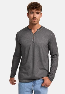 Indicode Langarmshirt INKilsone Dunkelgrau/Grau/Hellgrau/Braun