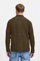 !Solid Langarmhemd SDNELIX Khaki/Dunkelgrün/Dunkelbraun/Braun