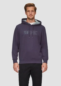 s.Oliver Kapuzensweatshirt mit Front-Print Logo Lila/Dunkelblau/Fliederfarben s.Oliver Kapuzensweatshirt mit Front-Print Logo Lila/Dunkelblau/Fliederfarben