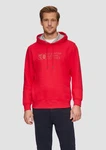 s.Oliver Kapuzensweatshirt mit Front-Print Logo Rot