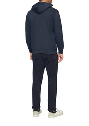 s.Oliver Kapuzensweatshirt mit Front-Print Logo Dunkelblau/Blau/Grau