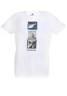 Sea Shepherd T-Shirt For the Ocean Wal Weiß/Schwarz