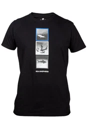 Sea Shepherd T-Shirt For the Ocean Hai Dunkelgrau/Schwarz/Hellblau/Dunkelblau/Blau