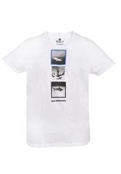 Sea Shepherd T-Shirt For the Ocean Hai Weiß/Hellblau/Creme