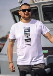 Sea Shepherd T-Shirt For the Ocean Hai Weiß/Hellblau/Creme