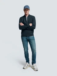 NO EXCESS Sweatshirt Sweater Full Zipper Pique Bomber Dunkelblau/Dunkelgrün/Hellblau/Blau