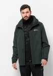 Jack Wolfskin 3-in-1 Funktionsjacke LUNTAL 3IN1 JKT Dunkelgrün/Grün