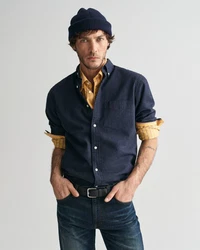 Gant Langarmhemd REG FLANNEL MELANGE SHIRT blau/marine