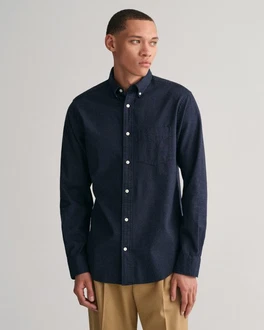 Gant Langarmhemd REG FLANNEL MELANGE SHIRT blau/marine
