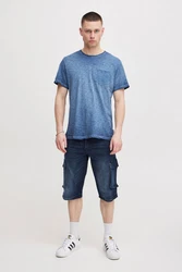BLEND Shorts Cargojeans Dunkelblau/Blau