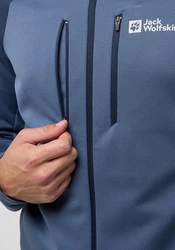 Jack Wolfskin Fleecejacke ALPGRAT XT JKT Grau/Dunkelblau/Hellblau/Blau