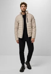 STREET ONE MEN Steppjacke mit Stehkragen Beige/Khaki