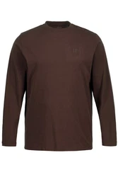 JP1880 T-Shirt Langarmshirt Basic Braun/Dunkelbraun/Bordeaux/Grau