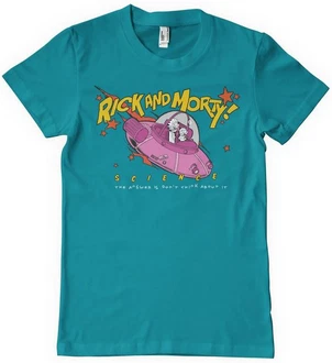 Rick and Morty T-Shirt Science Grau/Türkis/Dunkelrot/Blau/Grün