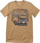 FORD T-Shirt Mustang Mach 1 Braun/Rot/Gold