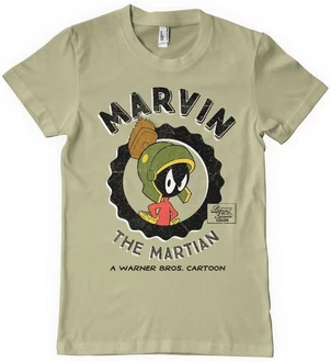 LOONEY TUNES T-Shirt Marvin The Martian Dunkelgrün/Khaki/Grün