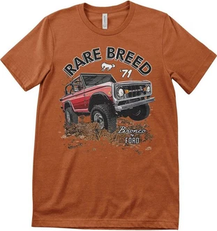FORD T-Shirt Bronco Rare Breed Rot/Orange/Dunkelrot/Braun