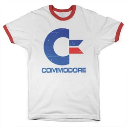 T-Shirt Commodore Vintage Logo Ringer Tee