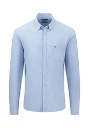 FYNCH-HATTON Langarmhemd Regular Fit Hellblau/Blau/Dunkelblau