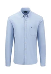 FYNCH-HATTON Langarmhemd Regular Fit Hellblau/Blau/Dunkelblau