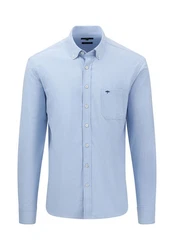 FYNCH-HATTON Langarmhemd Regular Fit Hellblau/Blau/Dunkelblau