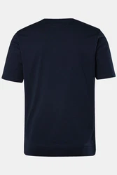Men Plus T-Shirt Halbarm Basic Rundhals Dunkelblau/Blau