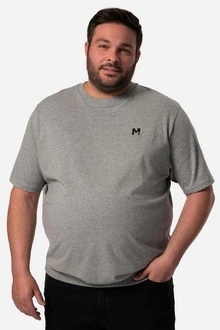 Men Plus T-Shirt Halbarm Basic Rundhals Grau/Hellgrau/Khaki/Dunkelgrau/Dunkelgrün Men Plus T-Shirt Halbarm Basic Rundhals Grau/Hellgrau/Khaki/Dunkelgrau/Dunkelgrün