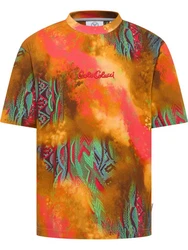 CARLO COLUCCI T-Shirt D'Inezo Orange/Schwarz/Hellblau