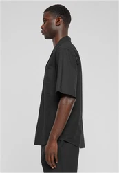 URBAN CLASSICS Langarmhemd Relaxed Short Sleeve Shirt Schwarz