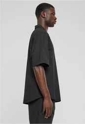 URBAN CLASSICS Langarmhemd Relaxed Short Sleeve Shirt Schwarz