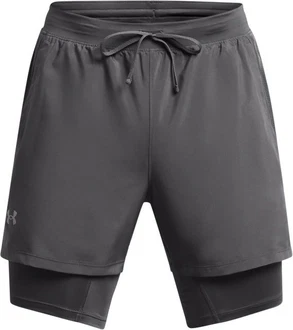 Under Armour Shorts Ua Launch 2-In-1 Shorts Dunkelgrau/Grau/Hellgrau