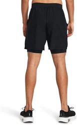 Under Armour Shorts Ua Launch 2-In-1 Shorts Schwarz/Dunkelgrau/Rot/Dunkelblau