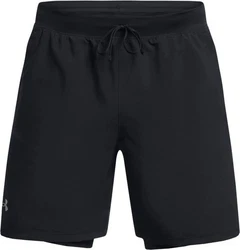 Under Armour Shorts Ua Launch 2-In-1 Shorts Schwarz/Dunkelgrau/Rot/Dunkelblau