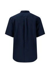 FYNCH-HATTON Outdoor Summer Linen Hemd Dunkelblau/Schwarz