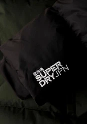 Superdry Steppjacke Hood Colour Block Sport Puffer schwarz