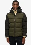 Superdry Steppjacke Hood Colour Block Sport Puffer schwarz