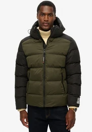 Steppjacke HOOD COLOUR BLOCK SPORT PUFFER