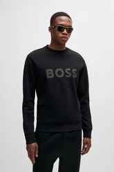 BOSS GREEN Sweatshirt Salbo mit Logodruck grün